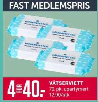 Europris VÅTSERVIETT tilbud