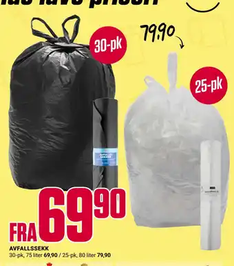 Europris AVFALLSSEKK tilbud