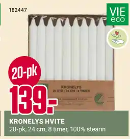 Europris KRONELYS HVITE tilbud