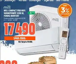 Coop Obs MILL COMPACT PRO WIFI VARMEPUMPE 5200 W, FERDIG MONTERT tilbud