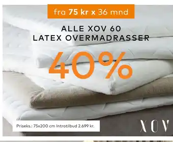 Skeidar ALLE XOV 60 LATEX OVERMADRASSER tilbud