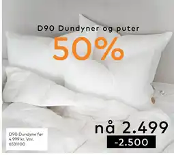 Skeidar D90 Dundyner og puter tilbud
