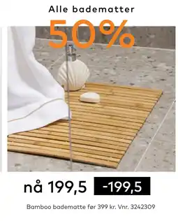 Skeidar Bamboo badematte tilbud