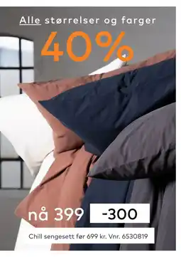 Skeidar Chill sengesett tilbud