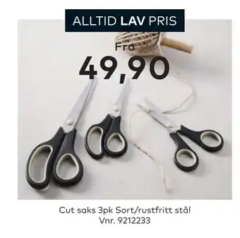 Skeidar Cut saks 3pk Sort/rustfritt stål tilbud