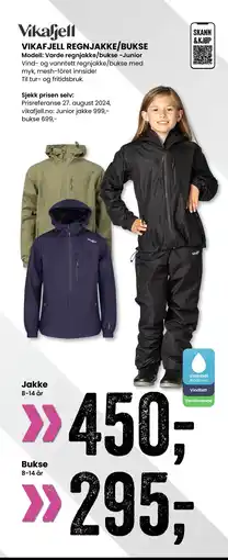 Sport Outlet VIKAFJELL REGNJAKKE/BUKSE tilbud