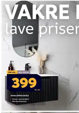 Megaflis Anima White Brillo tilbud