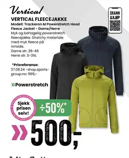 Sport Outlet VERTICAL FLEECEJAKKE tilbud