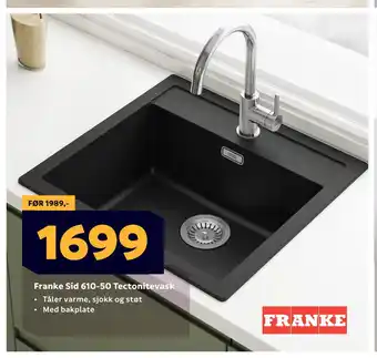 Megaflis Franke Sid 610-50 Tectonitevask tilbud