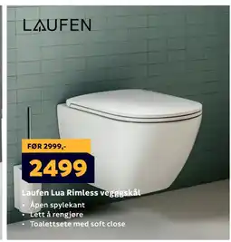 Megaflis Laufen Lua Rimless vegggskål tilbud