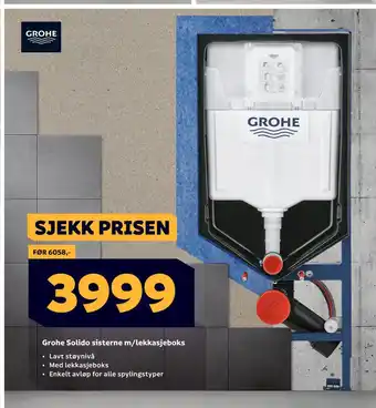 Megaflis Grohe Solido sisterne m/lekkasjeboks tilbud