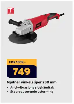 Megaflis Mjølner vinkelsliper 230 mm tilbud