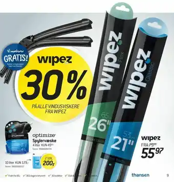 Thansen Vindusviskere fra wipez tilbud