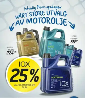 Thansen Iq·x-motoroljer til bil tilbud