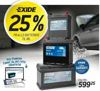 Exide batterier