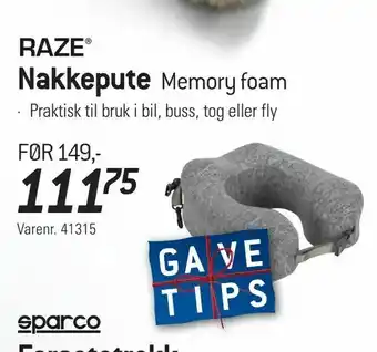 Thansen Nakkepute Memory foam tilbud