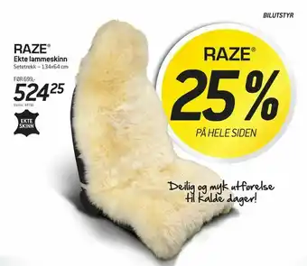 Thansen Ekte lammeskinn tilbud