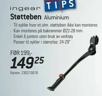 Thansen Støtteben Aluminium tilbud