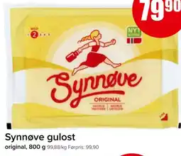 Spar SYNNØVE gulost tilbud