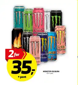 Bunnpris MONSTER og BURN tilbud