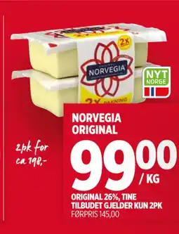 Meny NORVEGIA ORIGINAL tilbud