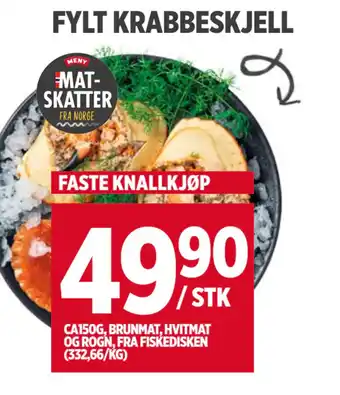 Meny FYLT KRABBESKJELL tilbud