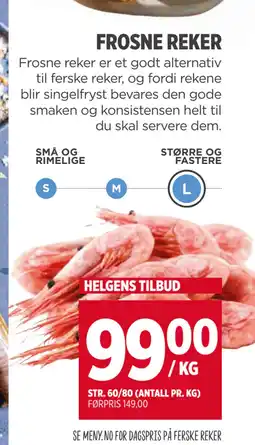 Meny FROSNE REKER tilbud