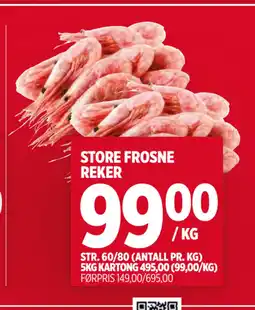 Meny STORE FROSNE REKER tilbud