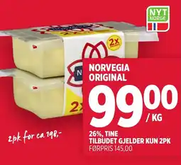 Meny TINE Norvegia Original tilbud