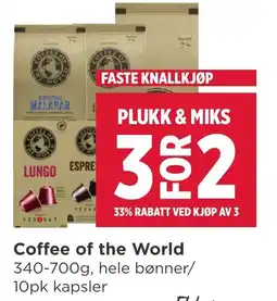 Meny Coffee of the World tilbud