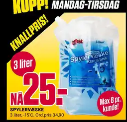 Europris SPYLERVÆSKE tilbud