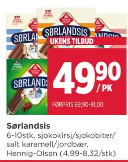 Meny Sørlandsis tilbud