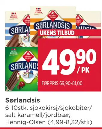 Meny Sørlandsis tilbud