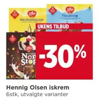 Meny Hennig Olsen Iskrem tilbud