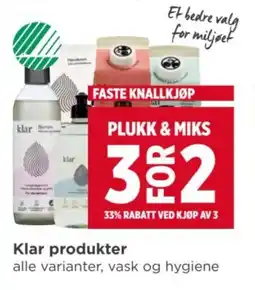 Meny KLAR Produkter tilbud