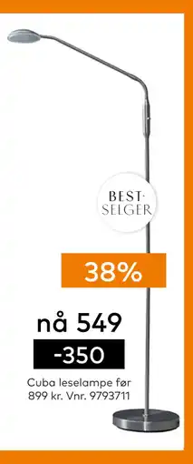 Skeidar Cuba leselampe tilbud