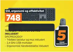 POWER TRÅDLØST TASTATUR OG MUS INKLUDERT tilbud