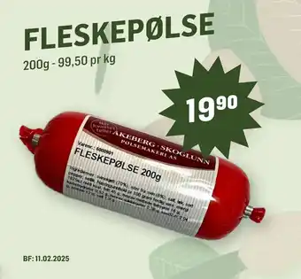 Holdbart FLESKEPØLSE tilbud