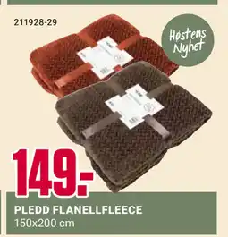 Europris PLEDD FLANELLFLEECE tilbud