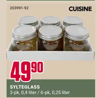 Europris SYLTEGLASS tilbud