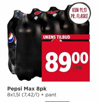 Meny Pepsi Max 8pk tilbud