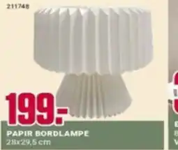 Europris Papir bordlampe tilbud