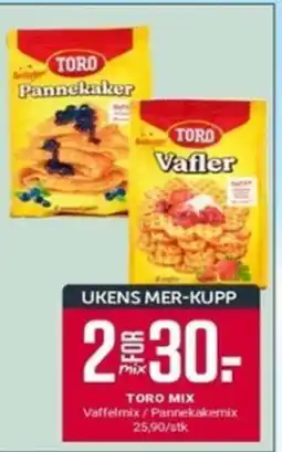 Europris Toro mix tilbud