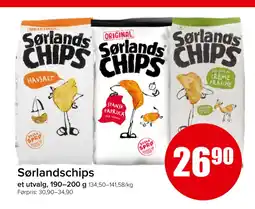 Spar Sørlandschips tilbud