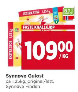 Meny Synnøve Gulost tilbud