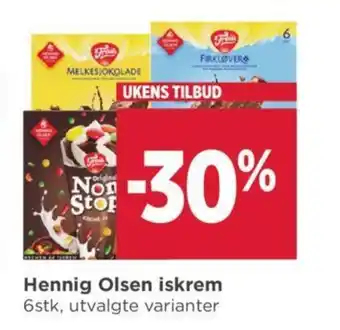 Meny Hennig Olsen Iskrem tilbud