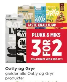 Meny Oatly og Gryr tilbud