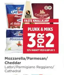Meny Mozzarella/Parmesan/ Cheddar tilbud