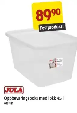 Jula JULA Oppbevaringsboks med lokk tilbud