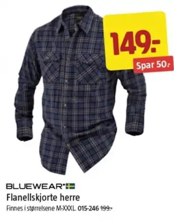 Jula BLUEWEAR Flanellskjorte herre tilbud